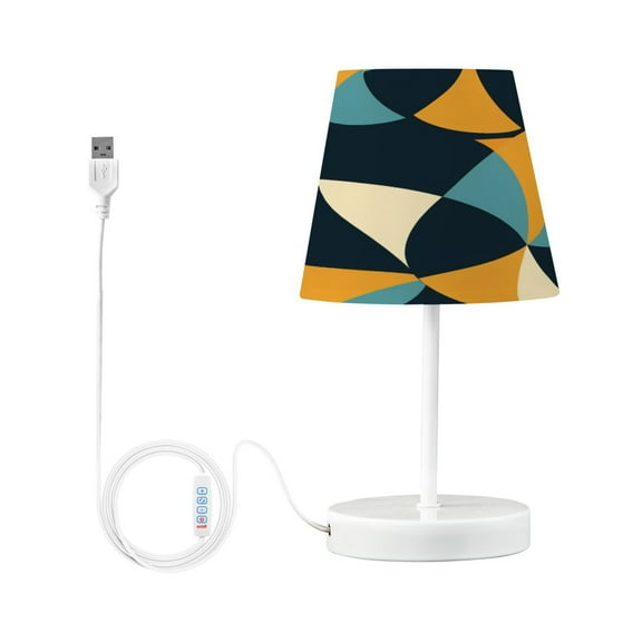 Abstract Groovy Overlapping Circles Desk Lamp LED Table Nightstand Lamps with 3 Color Temperatures for Home Bedroom Living Room Decor 6x11