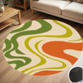 thumbnail image 1 of Abstract Groovy Swirl Art Print Round Carpet Living Room Bedroom Home Decoration Coffee Table Mat Lounge Rug Chair Mats, 1 of 5