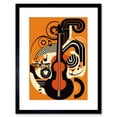 thumbnail image 1 of Abstract Guitar Graphic Music Poster Illustration Artwork Framed Wall Art Print 9X7 Inch, 1 of 5