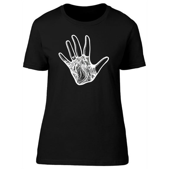 Abstract Hand Design T-Shirt Women -Image by Shutterstock, Female Small