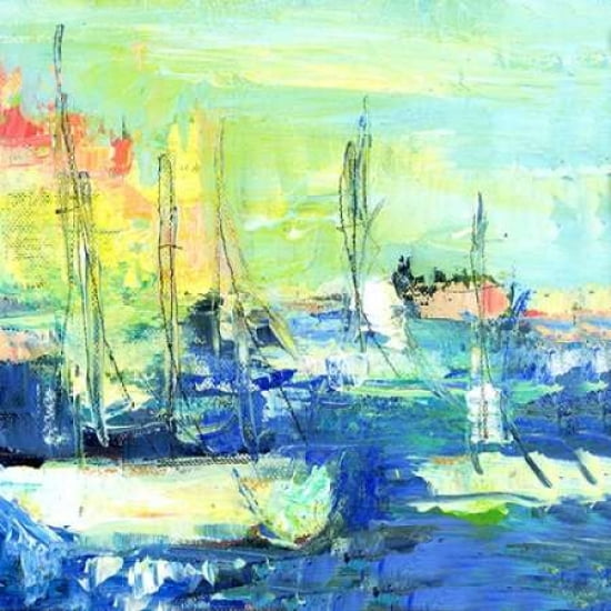 Abstract Harbor II Canvas Art - Pamela J Wingard (24 x 24)