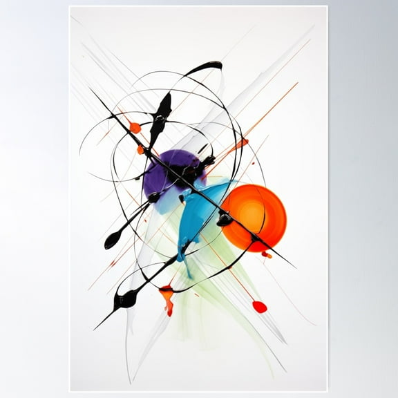 Abstract Harmony Burst Poster Wall Art, Modern Wall Decor For Living Room Bedroom, 8x12 UNFRAMED