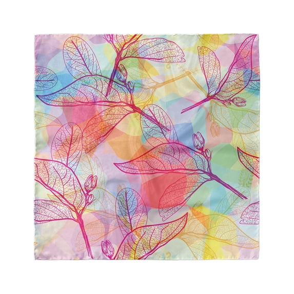 Abstract Head Scarf, Colorful Abstract Foliage, Head Wrap, 3 Sizes, by Ambesonne