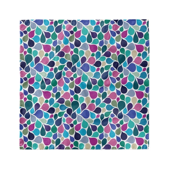 Abstract Head Scarf, Colorful Raindrops, Head Wrap, 3 Sizes, by Ambesonne