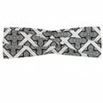 thumbnail image 1 of Abstract Headband, Art Deco Composition of Geometric Motifs and Shapes in Monochrome Greyscale, Elastic and Soft Women's Bandana for Sports and Everyday Use, Grey Red Coconut, by Ambesonne, 1 of 3