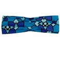 thumbnail image 1 of Abstract Headband, Floral Repeating Motifs Ethnic Tile Inspired Folklore Ornament Print, Elastic and Soft Women's Bandana for Sports and Everyday Use, Grey Red Coconut, by Ambesonne, 1 of 3