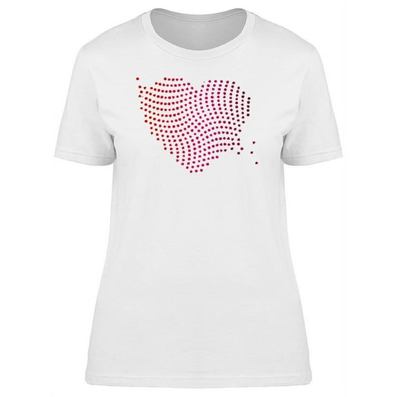 Abstract Heart Of Red Dots T-Shirt Women -Image by Shutterstock, Female x-Large
