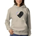 thumbnail image 1 of Abstract Heart W Paint Hoodie Women -Image by Shutterstock, Female XX-Large, 1 of 4