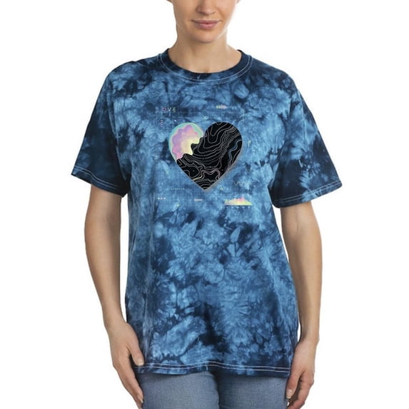 Abstract Heart W Paint Tie Dye Crystal Women -Image by Shutterstock, Female Medium