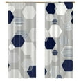 thumbnail image 1 of Abstract Hexagon Pattern Design Sheer Voile Curtain Window Tulle Curtains For Living Room Bedroom Modern Curtain, 1 of 5