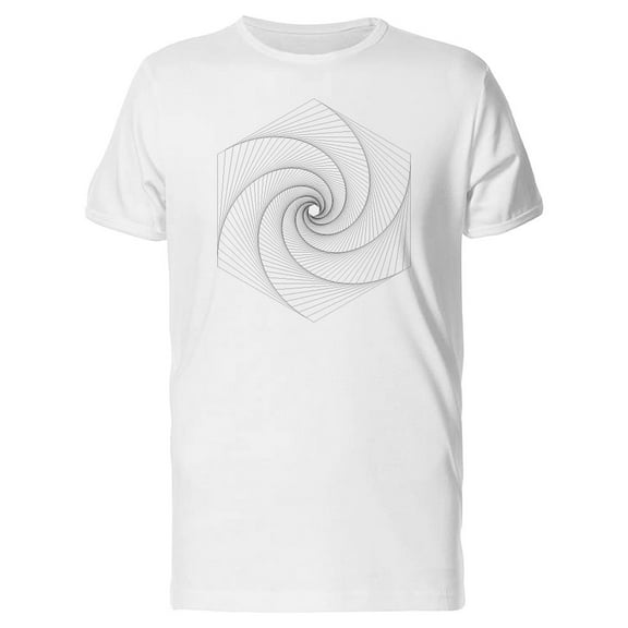 Abstract Hexagon Spiral Figure T-Shirt Men -Image by Shutterstock, Male Medium