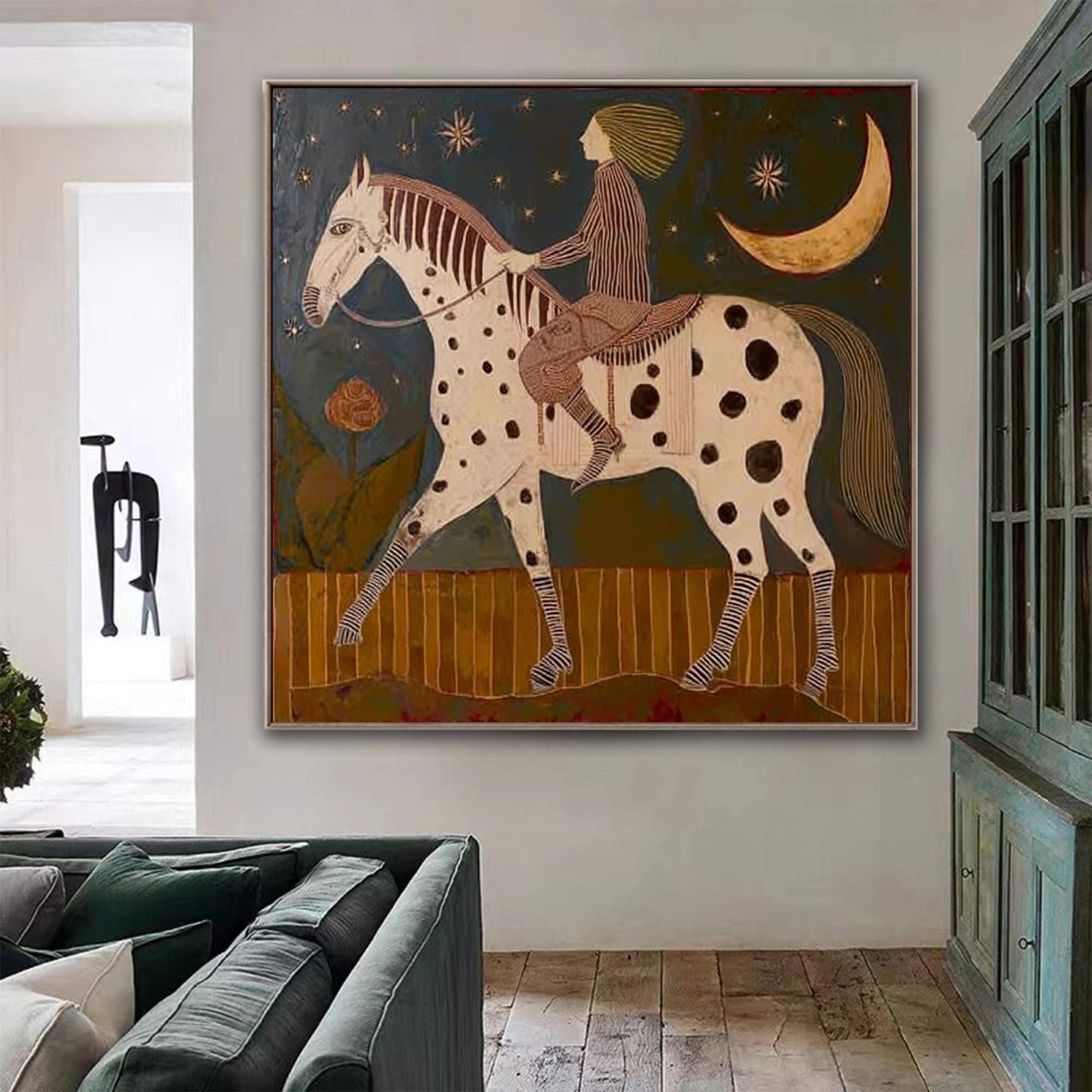 Abstract Horse Rider Poster , Poster Print Only - Walmart.com