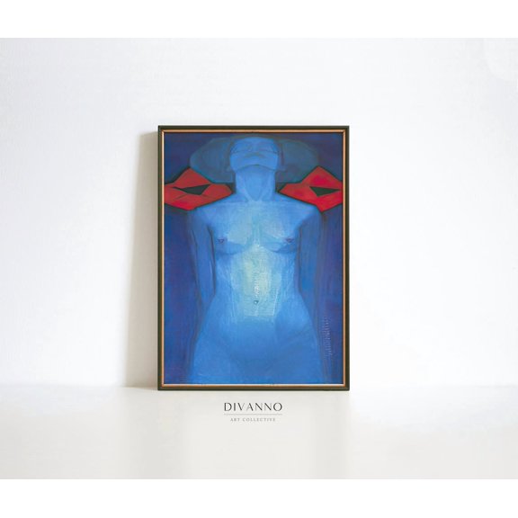 Abstract Human Evolution Mondrian Style Poster, Unframed Size 12x18