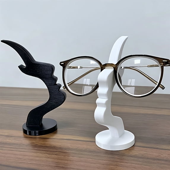 Abstract Faces Stand Abstract Human Face Eyeglass Holder, 3D Printed Desktop Glasses Display ...
