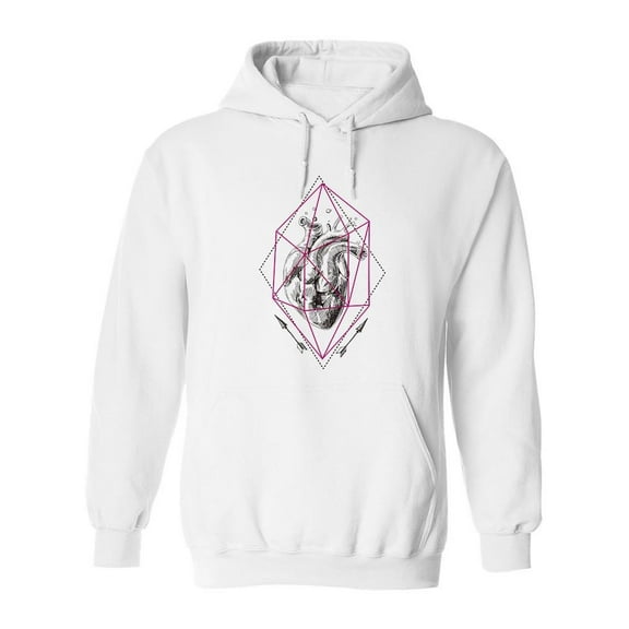 Abstract Human Heart Design Hoodie Men -Image by Shutterstock, Male 5X-Large
