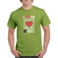 thumbnail image 1 of Abstract I Love You T-Shirt Men -Image by Shutterstock, Male 3X-Large, 1 of 4