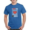 thumbnail image 1 of Abstract I Love You T-Shirt Men -Image by Shutterstock, Male 3X-Large, 1 of 4