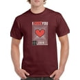 thumbnail image 1 of Abstract I Love You T-Shirt Men -Image by Shutterstock, Male 5X-Large, 1 of 4