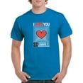 thumbnail image 1 of Abstract I Love You T-Shirt Men -Image by Shutterstock, Male Large, 1 of 4
