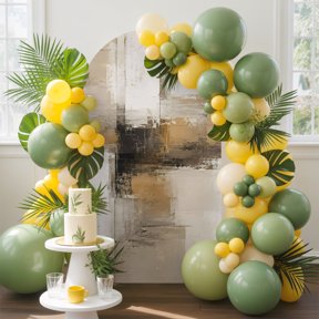 Abstract Impressionist Arch Backdrop Cover, 4FT, Brown Tan Expressionist Painting Splatters Spandex Arch Covers Double-Sided Backdrop for Wedding Birthday Party Photo Background Decoration