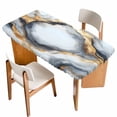 Abstract Impressionist Fitted Rectangle Tablecloth 24