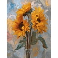 thumbnail image 1 of Abstract Impressionist Sunflower Bouquet Canvas Wall Art, Artistic Flower Print for Living Room, Bedroom and Hotel Decor, 1 of 8
