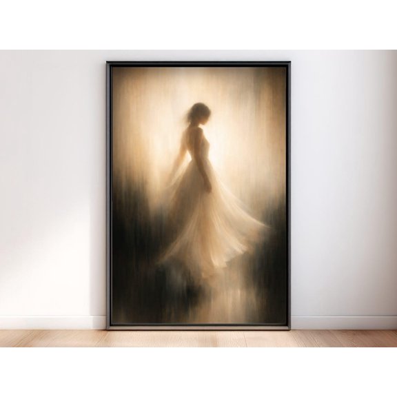 Abstract Impressionist Woman Portrait Poster, Unframed Canvas 8x10in