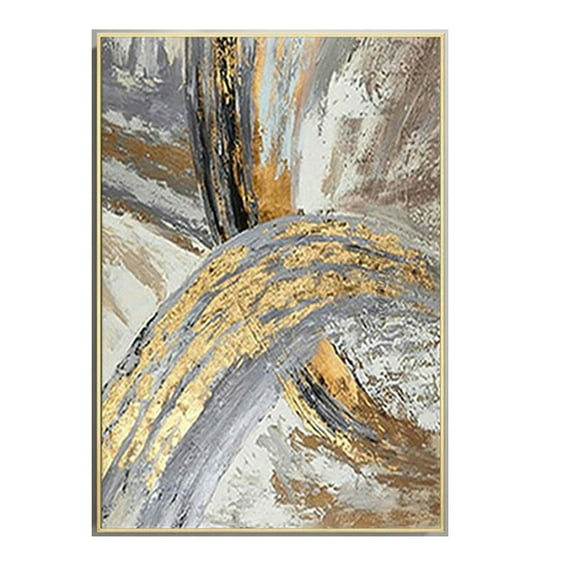 Abstract Impressions Textured Line Hand Painted Oil Painting Modern Abstract POP Geometry Wall Art Picture Vertical Living Room Porch Entrance Decor