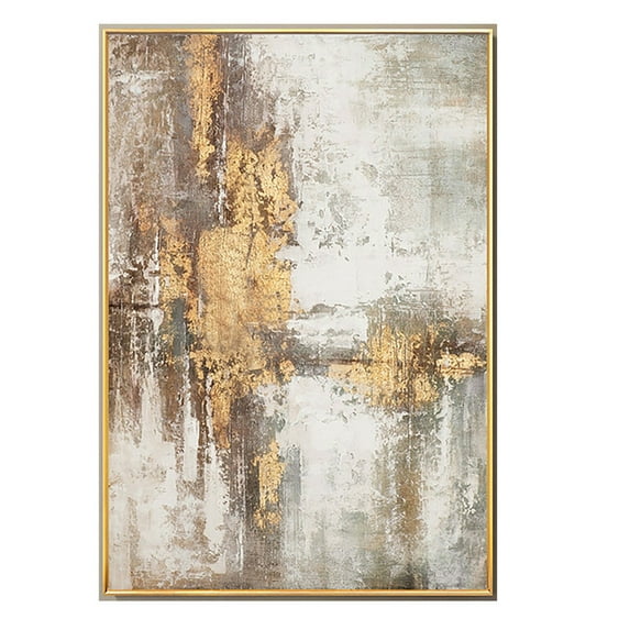 Abstract Impressions Textured Line Hand Painted Oil Painting Modern Abstract POP Geometry Wall Art Picture Vertical Living Room Porch Entrance Decor