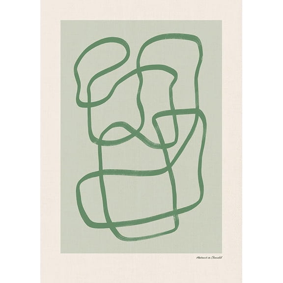 Abstract In Emerald Print Wall Art, Modern Wall Decor For Living Room Bedroom, 8x12 UNFRAMED