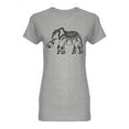 thumbnail image 1 of Abstract Indian Elephant Design Shaped T-Shirt Women -Image by Shutterstock, Female Large, 1 of 2