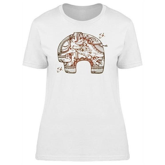 Abstract Indian Elephant T-Shirt Women -Image by Shutterstock, Female Large