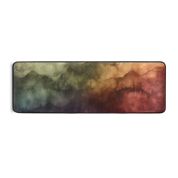 Abstract Ink Art Painting Runner Rug for Hallways Kitchen Non Slip 2'x 6' Washable Hall Carpet for Bedroom Entryway Laundry Room