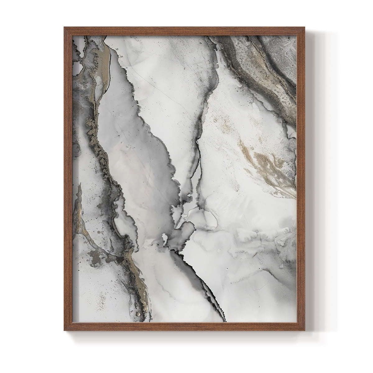 Abstract Ink Fantasy I in Paper Solid Wood 11 x 14 Framed Print