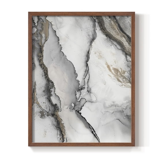 Abstract Ink Fantasy I in Paper Solid Wood 11 x 14 Framed Print