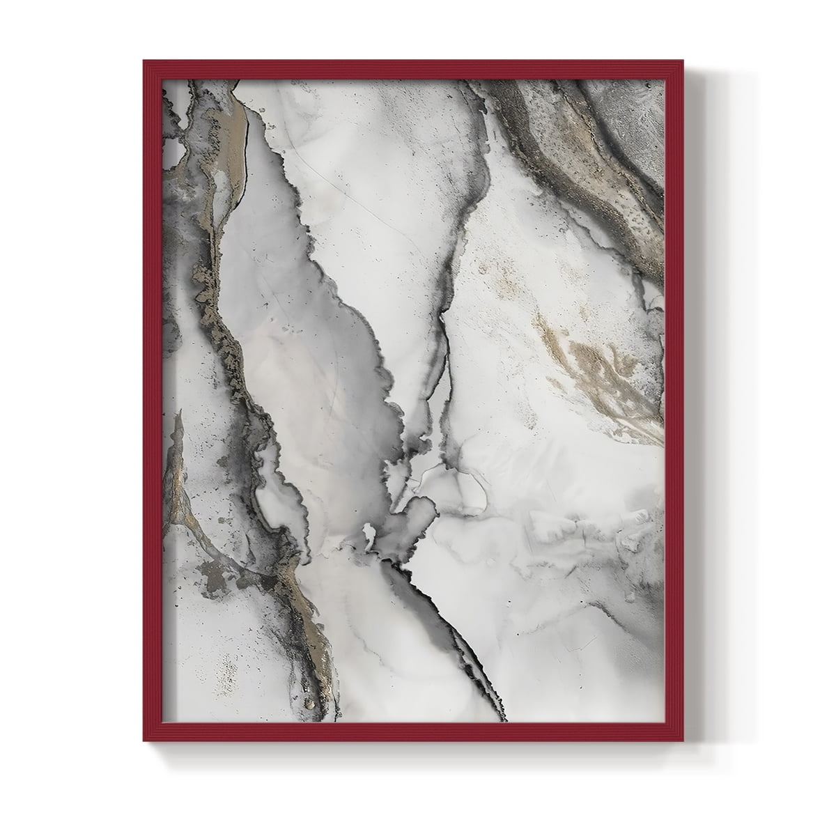 Abstract Ink Fantasy I in Paper Solid Wood 16 x 20 Framed Print