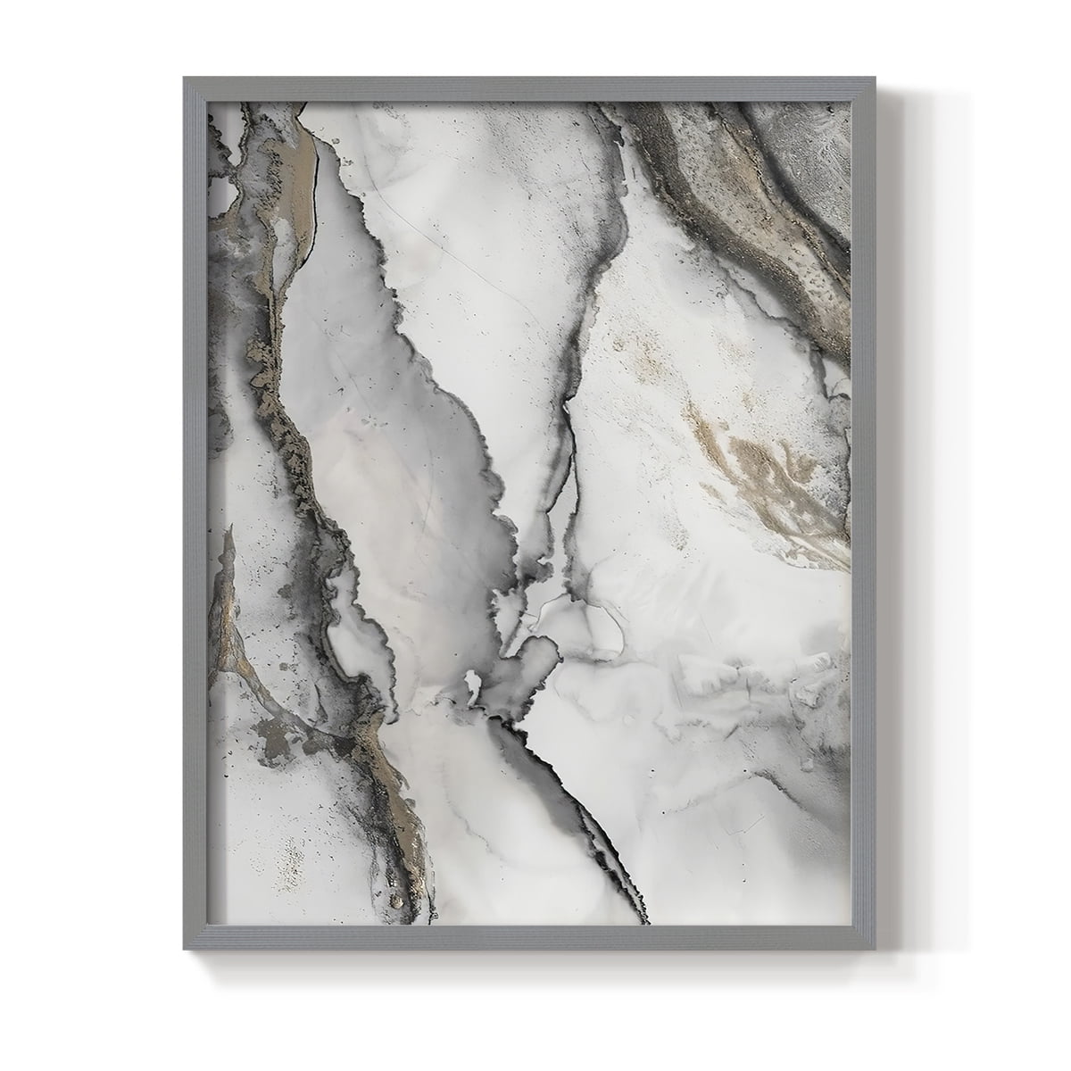 Abstract Ink Fantasy I in Paper Solid Wood 16 x 20 Framed Print