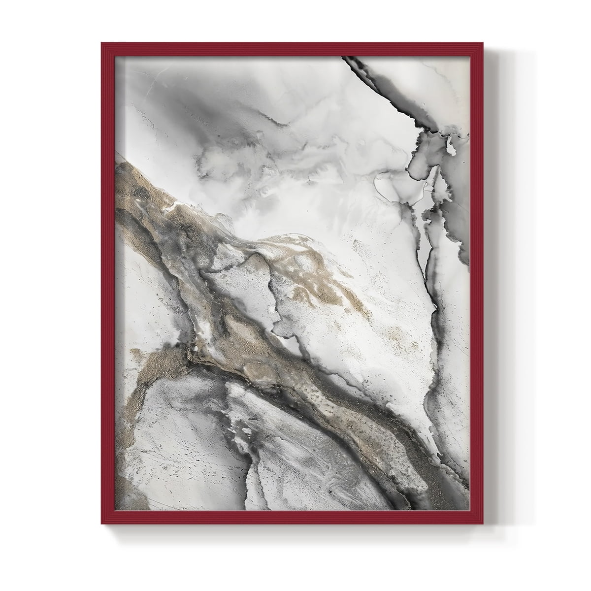 Abstract Ink Fantasy II in Paper Solid Wood 11 x 14 Framed Print