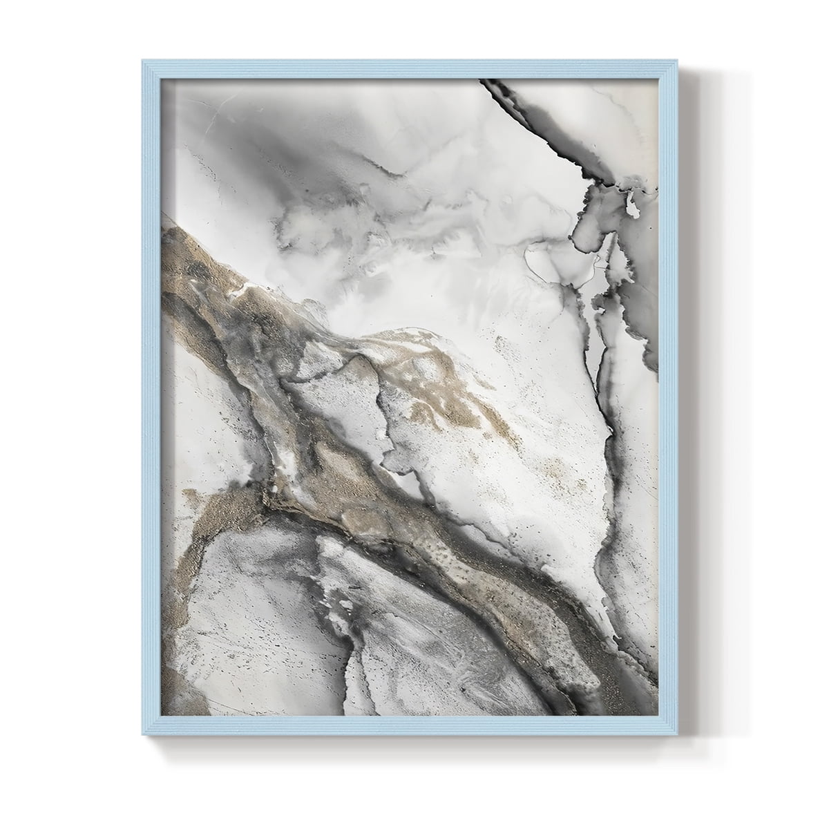 Abstract Ink Fantasy II in Paper Solid Wood 11 x 14 Framed Print