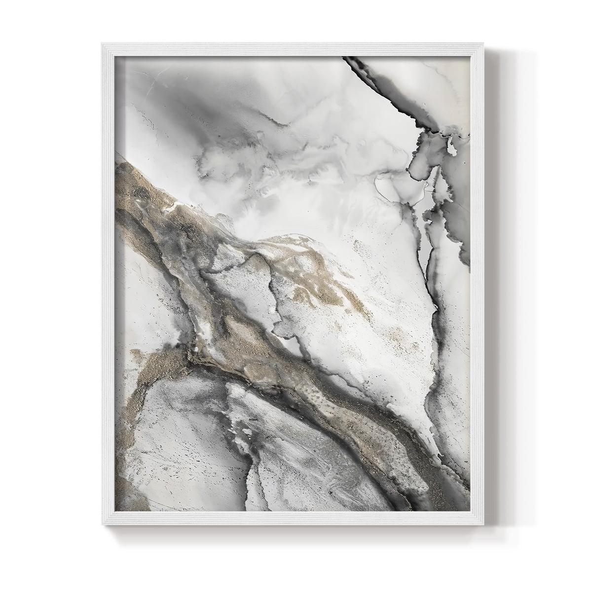 Abstract Ink Fantasy II in Paper Solid Wood 8 x 10 Framed Print