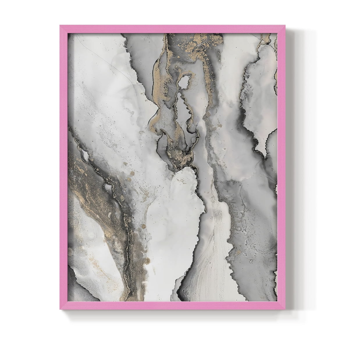 Abstract Ink Fantasy III in Paper Solid Wood 11 x 14 Framed Print