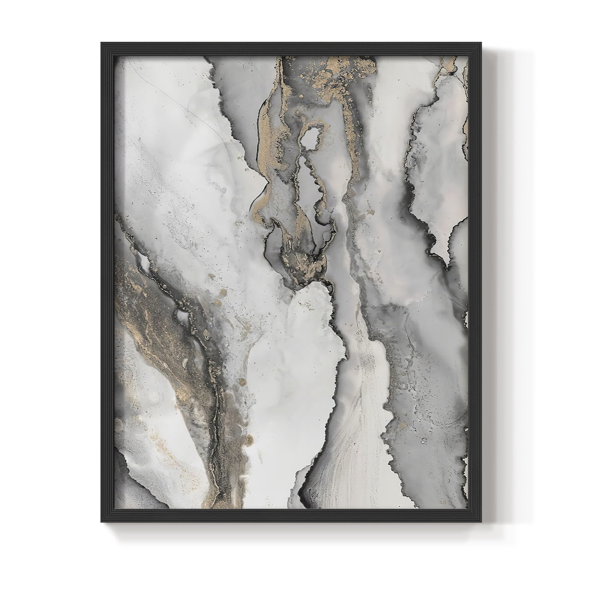 Abstract Ink Fantasy III in Paper Solid Wood 11 x 14 Framed Print