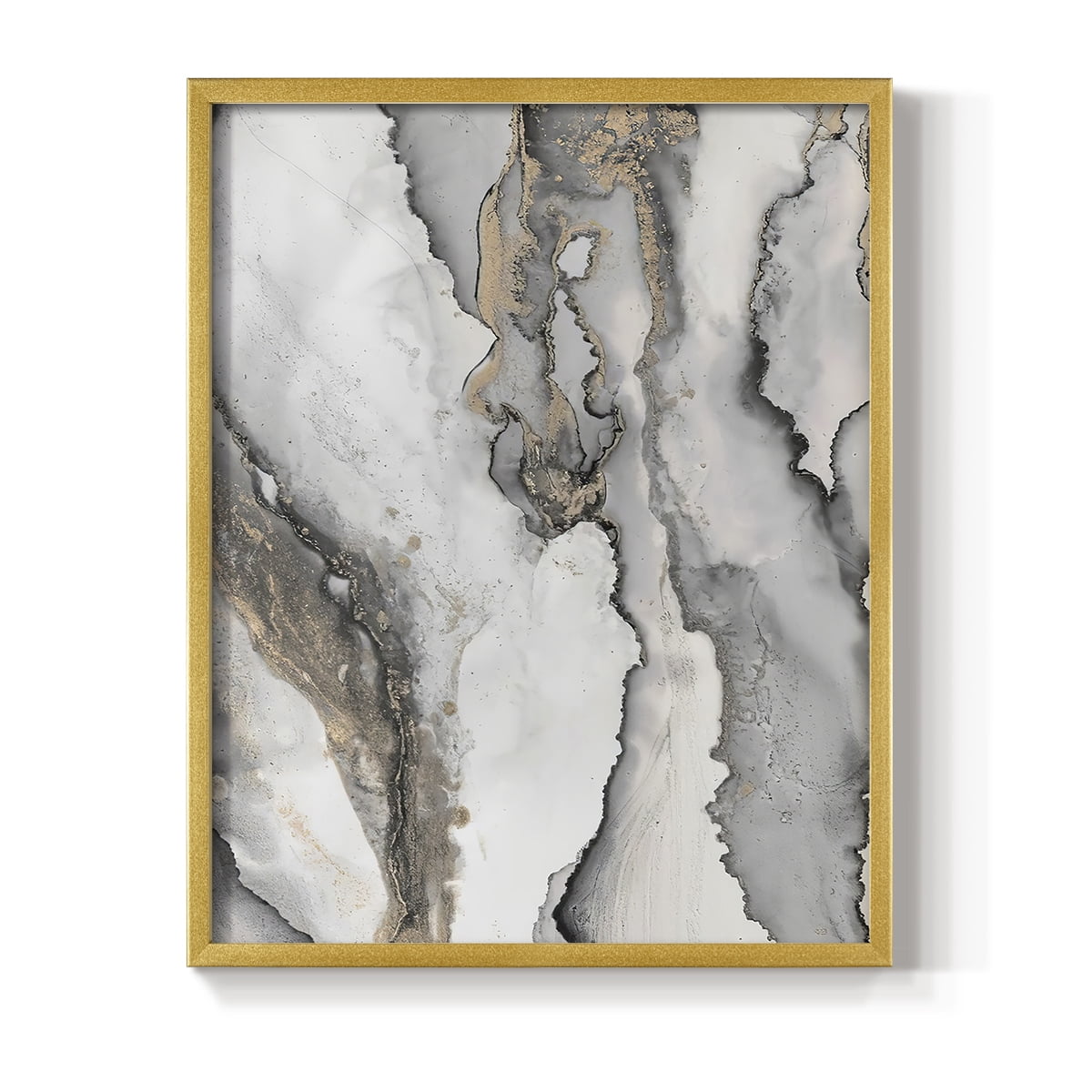 Abstract Ink Fantasy III in Paper Solid Wood 22 x 28 Framed Print