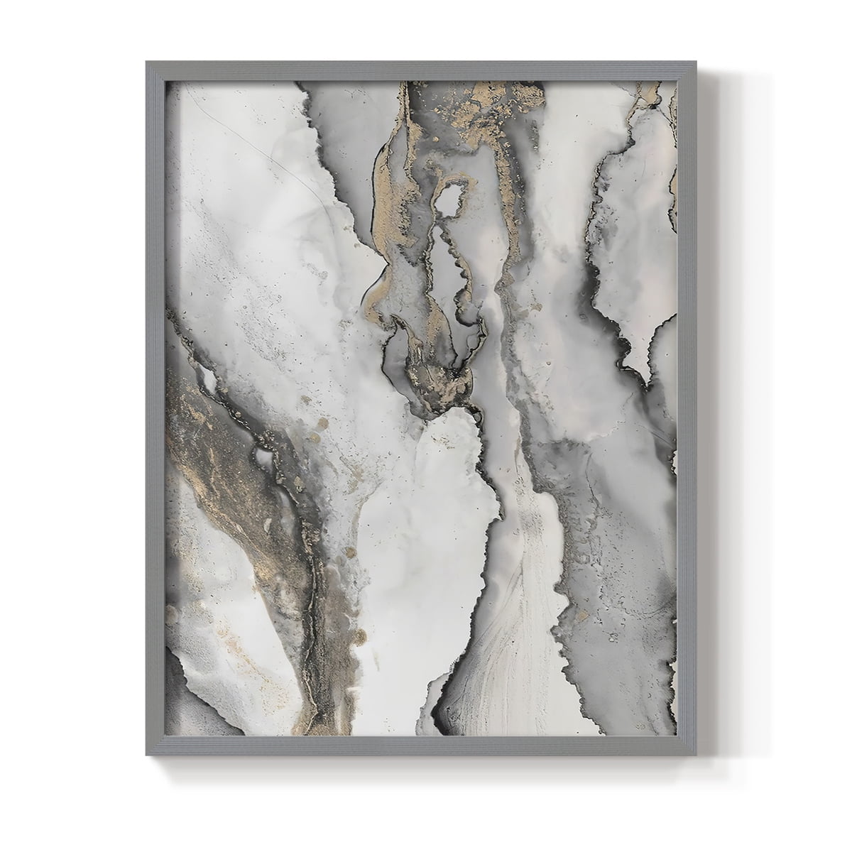 Abstract Ink Fantasy III in Paper Solid Wood 22 x 28 Framed Print
