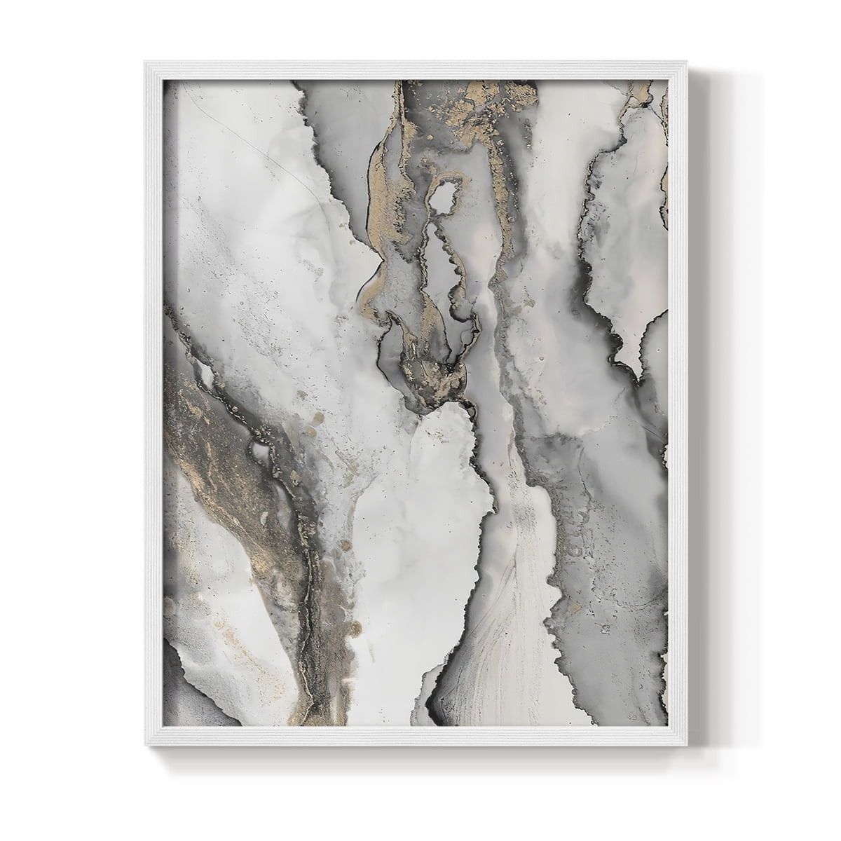 Abstract Ink Fantasy III in Paper Solid Wood 8 x 10 Framed Print
