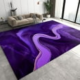thumbnail image 1 of Abstract Ink Paint Purple Art Area Rugs, Fluid Purple Waves Art Easy Clean Rug, Soft Non-Skid Carpet Throw Rug For Kids Teen Girls Boys Bedroom Living Room Bathroom Office 1x2ft, 1 of 6