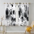 Abstract Ink Sheer Curtains 39 Inch Long 2 Panels, Black Ink Splatter ...