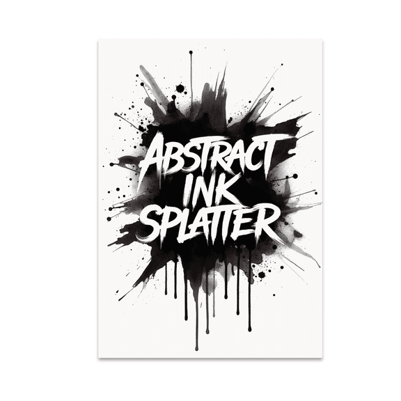 Abstract Ink Splatter Art - Modern Decor Enthusiast - 13x19 Poster Print