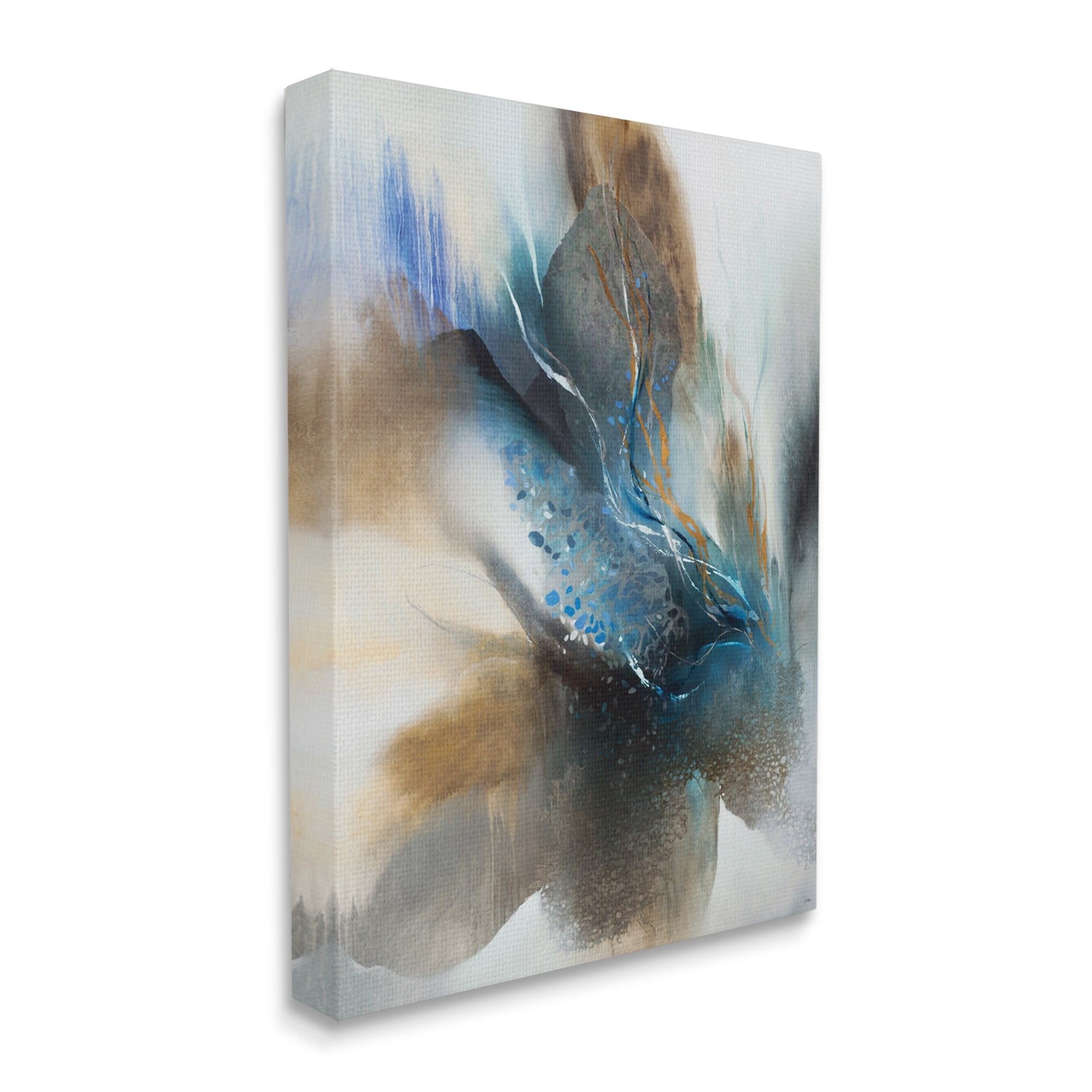 Stupell Industries Abstract Interpretation of Blue Speckled Bird,24 x 30,Designed by K. Nari