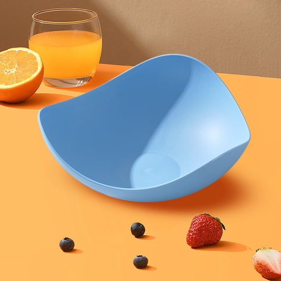 Abstract Irregular-Shaped Plastic Fruit Bowl, Modern Artistic Snack & Fruit Serving Dish